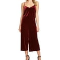 thumbnail image 1 of 1.STATE Womens Velvet Racerback Jumpsuit, Red, Medium, 1 of 2