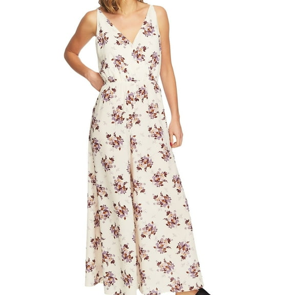 1.STATE Womens Wide-Leg Jumpsuit, Beige, X-Large