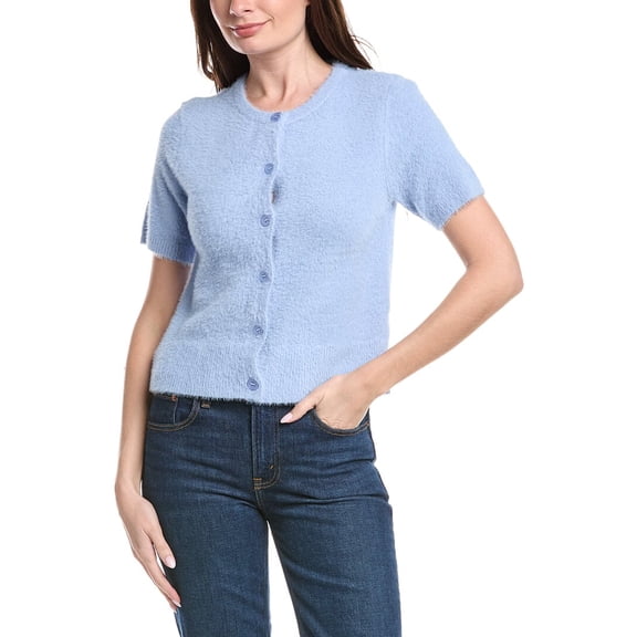 1.STATE womens Crewneck Wool-Blend Sweater, l, Blue