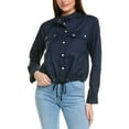 thumbnail image 1 of 1.STATE womens  Drawcord Waist Jacket, l, Blue, 1 of 3