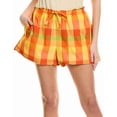 thumbnail image 1 of 1.STATE womens  Drawstring Short, l, Orange, 1 of 4