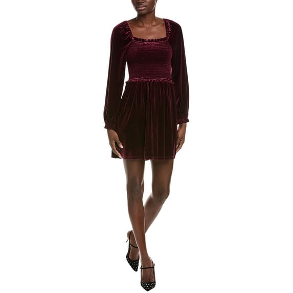 1.STATE womens Painted Stud Mini Dress, m, Black