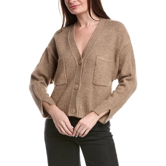 1.STATE womens  Pockets Cardigan, xs, Brown