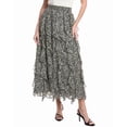 thumbnail image 1 of 1.STATE womens  Printed Ponte Pencil Skirt, m, Black, 1 of 3