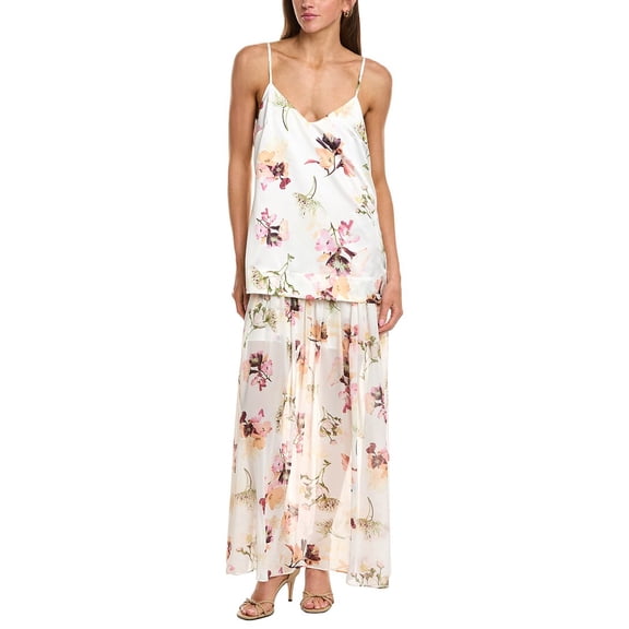 1.STATE womens  V-Neck Slip Dress, m, Pink