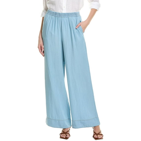1.STATE womens Wide Leg Casual Pant, l, Blue