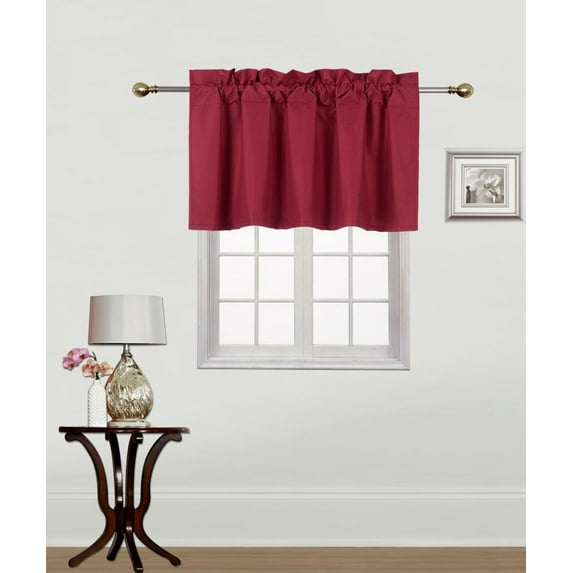 1 STRAIGHT WINDOW VALANCE TOP DECOR FOAM LINED BACKING ROD POCKET MANY COLORS