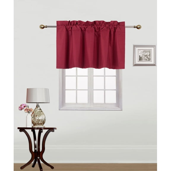 1 STRAIGHT WINDOW VALANCE TOP DECOR FOAM LINED BACKING ROD POCKET MANY COLORS