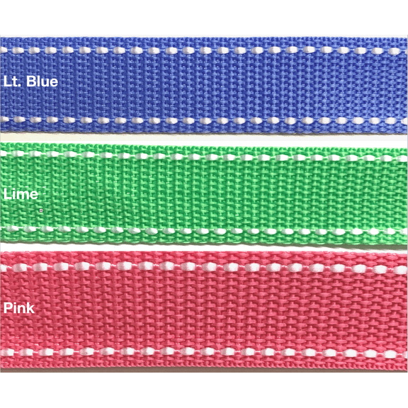 1" Saddle Stitch Poly Webbing - 10 Yards - MANY COLORS AVAILABLE - Made in USA!