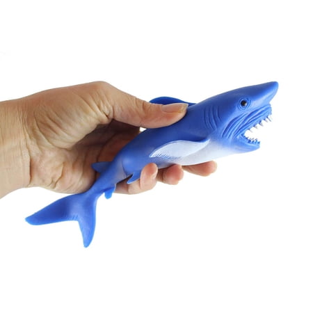 1 Sand Filled Squishy Shark - Moldable Sensory, Stress, Squeeze Fidget Toy ADHD Special Needs Soothing Ocean Animal