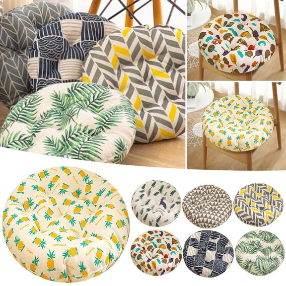 1*Seat Cushion 40Cm×40Cm Thickened Cushion Simple Four Seasons Cotton and Linen Thickened Futon Office Cushion Student Cushion Cushion Chair Cushion Cushion