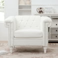 thumbnail image 1 of 1 Seater For Living Room Ambiance, Bubble Nails Decorated Arm, Velvet Covering, Comfort, Birch Legs, 39.79"w X 28.93"h 33.12"d Area Decoration, & Nails, Balance, Stain-, 1 of 5