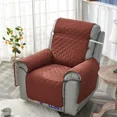 thumbnail image 1 of 1 Seater Quilted Recliner Sofa Cover Pets Kids Anti-Slip Reclining Relax Armchair Covers Removable Solid Color Recliners Mat, 1 of 4