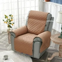 1 Seater Quilted Recliner Sofa Cover Pets Kids Anti-Slip Reclining Relax Armchair Covers Removable Solid Color Recliners Mat