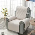 thumbnail image 1 of 1 Seater Quilted Recliner Sofa Cover Pets Kids Anti-Slip Reclining Relax Armchair Covers Removable Solid Color Recliners Mat, 1 of 4