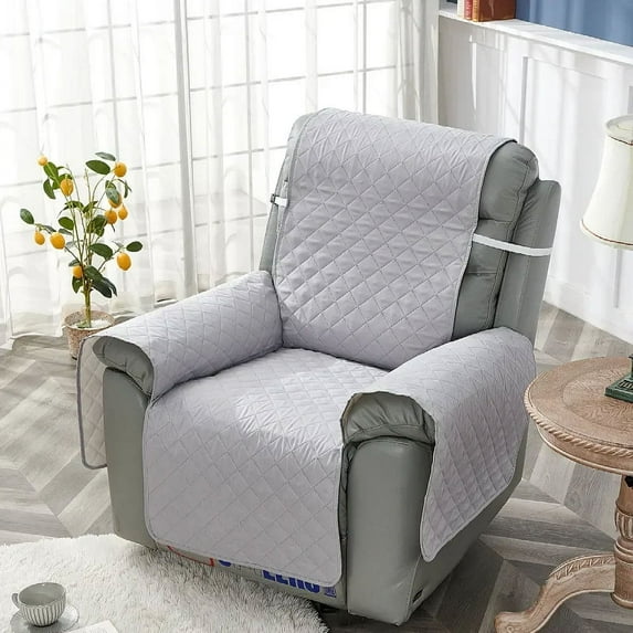 1 Seater Quilted Recliner Sofa Cover Pets Kids Anti-Slip Reclining Relax Armchair Covers Removable Solid Color Recliners Mat
