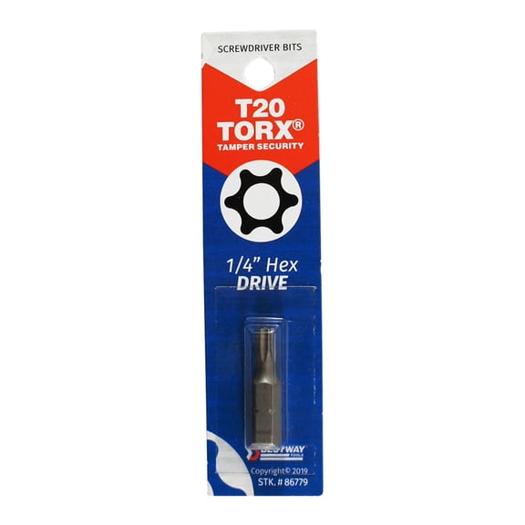 Best Way Tools T20 Tamperproof Torx Security 1 In. 1/4 In. Hex Screwdriver Bit