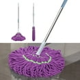 thumbnail image 1 of 1 of Self Wringing Mop For Floor Cleaning Reusable Easy Squeezed Twisting Mop With 50 Inches Long Handle And Top Scouring Pad Wet Mops For Hardwood Vinyl Tile, 1 of 7