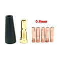 thumbnail image 1 of 1 Set 0.8mm 7PK Nozzle Tip Kit Fit TITANIUM Easy-Flux 125A Welder 56355 56359 Replacement Accessories Parts, 1 of 5