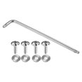 thumbnail image 1 of 1 Set 1/4" M6 Car Anti Theft License Plate Screws for Car Frame Holder with 4 Washers Titanium Tone, 1 of 7