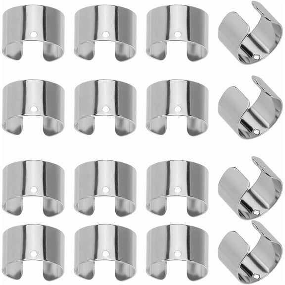 1 Set 1 Box 150Pcs Stainless Steel Ear Cuff Silver Earring Cuffs Bulk Metal Punk Adjustable Converter Clip On Earcuffs Earrings Finding for Non Piercing Ears Jewelry Making DIY Crafts Supplies