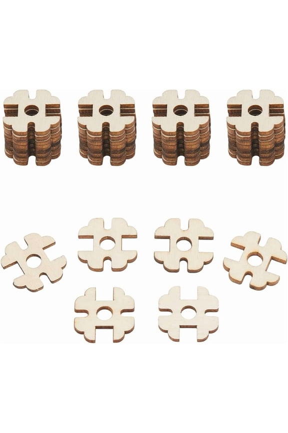1 Set 1-Hole Wood Buttons Knitted Hat Making Fastening Tool Hat BurlyWood Ring 20x20x2mm Hole: 5mm 60pcs/set