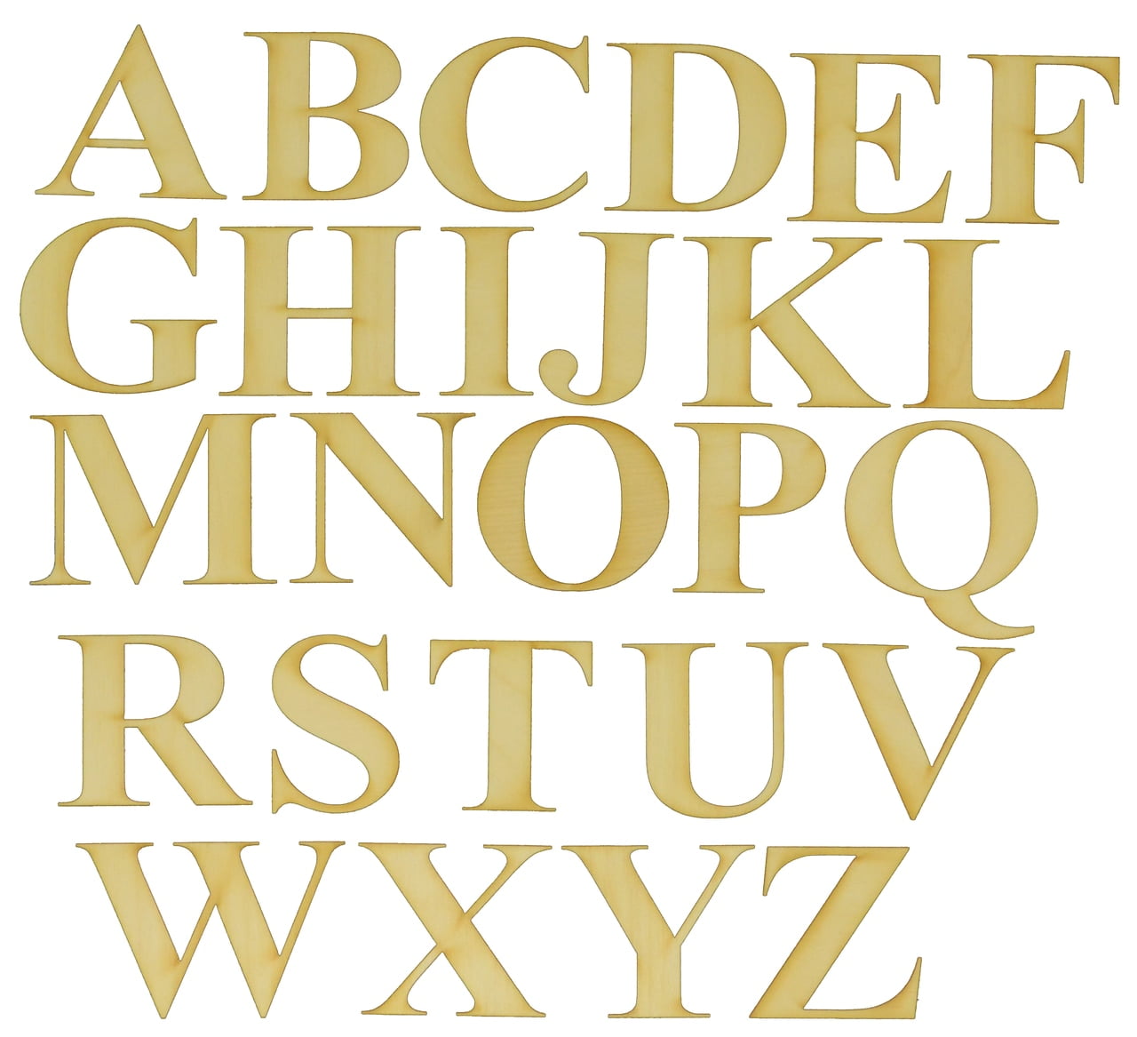 AL-UTNR Times New Roman - Alphabet Stencil Uppercase - iStencils, image size:1280x1167