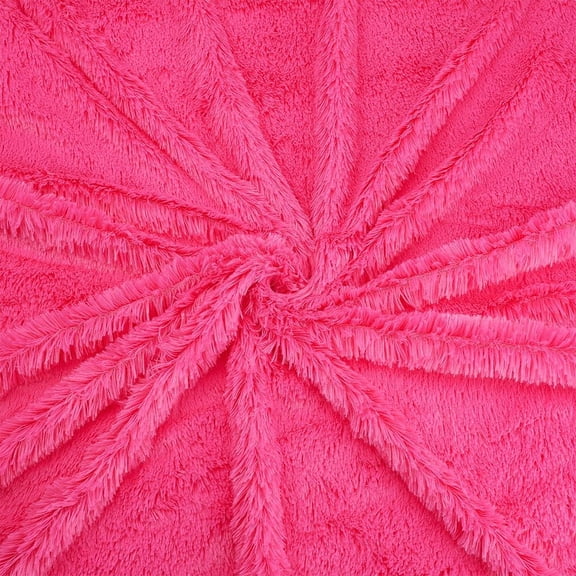 1 Set 1 Yard Polyester Plush Fabric Carpet Pillow Accessories Cerise 1550mm