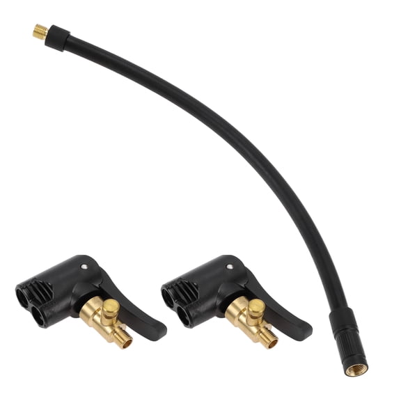 1 Set 10.24" Tire Inflator Extension Tube with Deflatable Air Chuck 0.305inx32TPI for Car Motorbike Bike