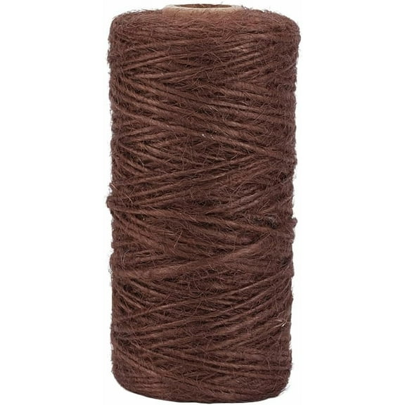 1 Set 100M/328 Feet 1mm Jute Twine String Thin Hemp Cord Camel Macrame Thin Natural Jute Hanging Handmade Wrapping Garden Roll Rope Thread for Gardening Home Gift Packing Wrapping Craft Decoration