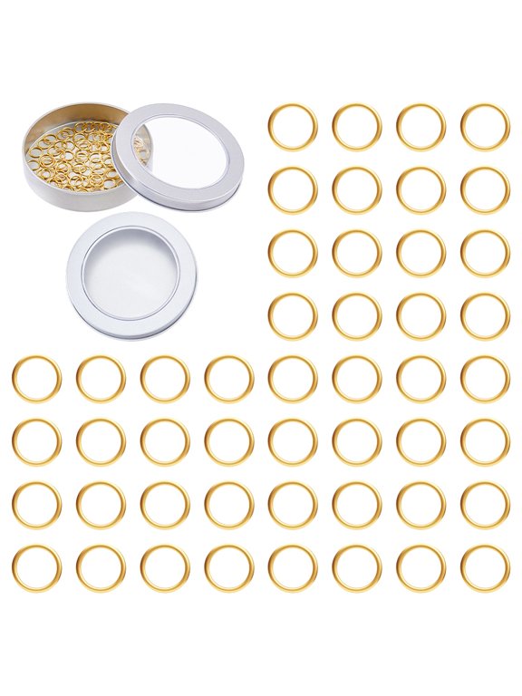 1 Set 100Pcs Brass Locking Stitch Marker Ring Real 18K Gold Plated 18 Gauge 10x1mm Inner Diameter: 8mm Hole: 8mm