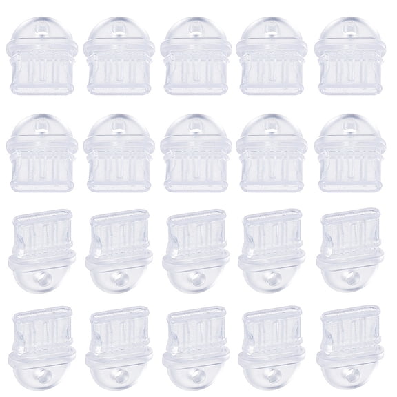 1 Set 100Pcs PVC Mobile Dustproof Plugs Mobile Anti-Dust Plugs Clear 1.05x0.95x0.4cm Hole: 2mm
