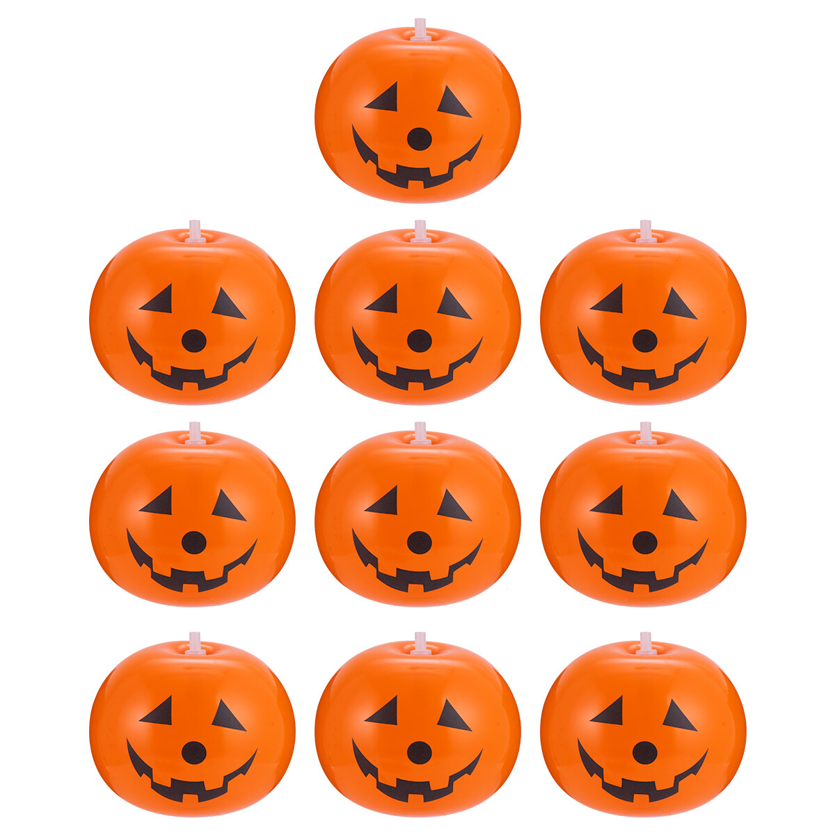 1 Set 10Pcs Halloween Party Ballons Inflatable Latex Pumpkin Balloons(Orange)