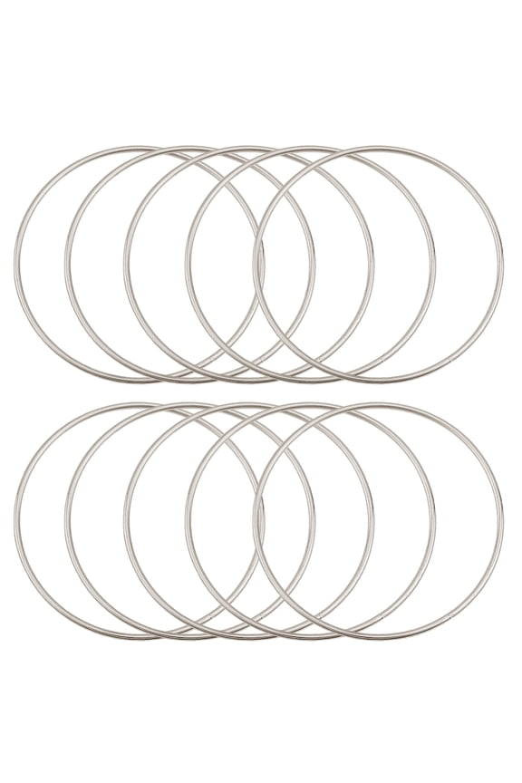 1 Set 10Pcs Iron Ring for DIY Woven Net/Web with Feather Macrame & Knotting Platinum 100x3mm Inner Diameter: 95mm