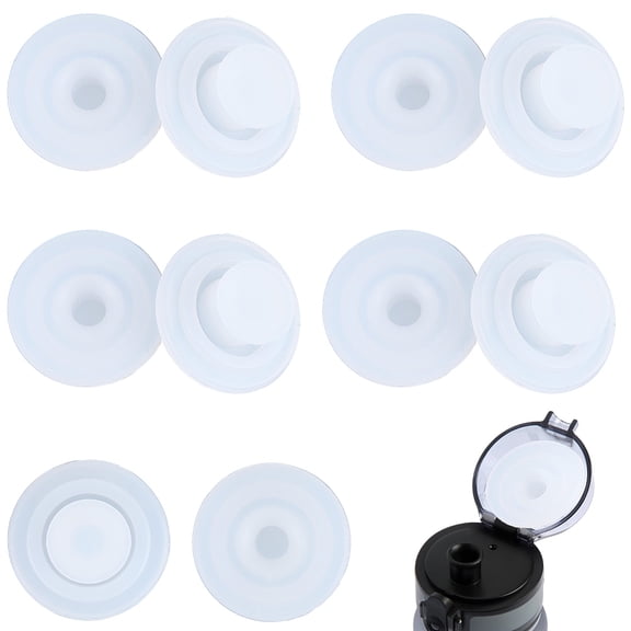 1 Set 10Pcs Plastic Bottle Stoppers Flat Round White 23x10.5mm Pin: 12mm