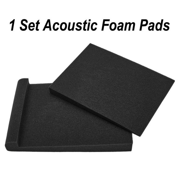 1 Set 11.81*7.87*1.77in Soundproof Studio Monitor Isolation Pads Desktop Speaker Acoustic Foam Anti-shock Sponge Angled Speaker Foam Stand