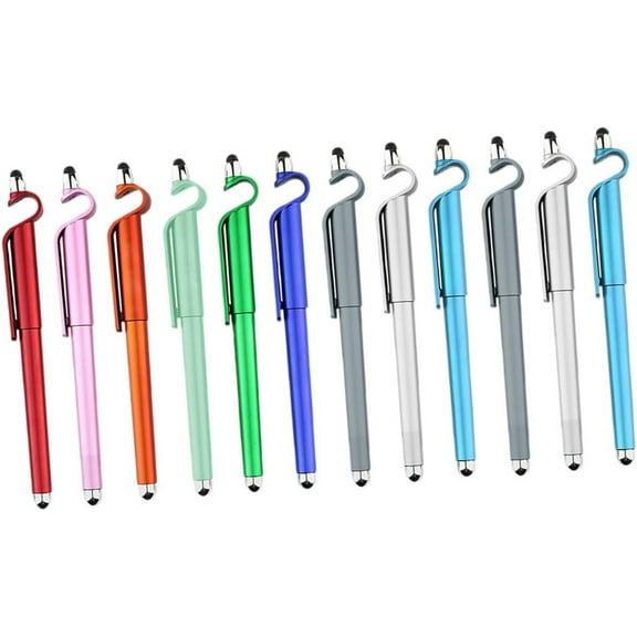 1 Set 12 Pcs Mobile Phone Holder Ball Pen fine tip stylus fine point gel pens fine point pens fone stylus Signature Pen Multipurpose Stationery Sign Pens Pens pen