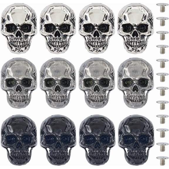 1 Set 12 Sets 3 Colors Alloy Decorative Rivets for Purse Bags Leather Crafts Decoration 35x25.5x14mm Hole: 2.4mm 4sets/color