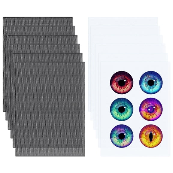 1 Set 12 Sheets 2 Colors PVC Dustproof Net for Notebook Computer Mixed Color 300x220x0.2mm Hole: 0.8mm 6 sheets/color