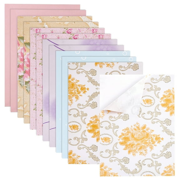 1 Set 12 Sheets 6 Colors Paper Wallpaper Waterproof Wall Stickers for Model Sand Table Building Decoration Rectangle Mixed Color 300~305x200~205x0.1~0.4mm 2 sheets/color