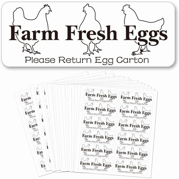 1 Set 12 Style Adhesive Label Waterproof Stickers Set Rectangle Egg 170x150mm for DIY