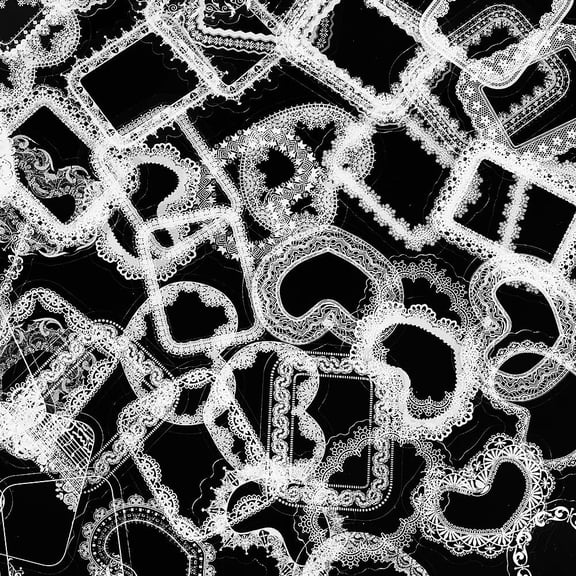 1 Set 120Pcs 4 Styles Transparent Lace Frame Stickers Vintage Self Adhesive White Heart Oval Rectangle Waterproof Decorative Stickers for Scrapbooking DIY Handmade Photo Album Decoration Notebook