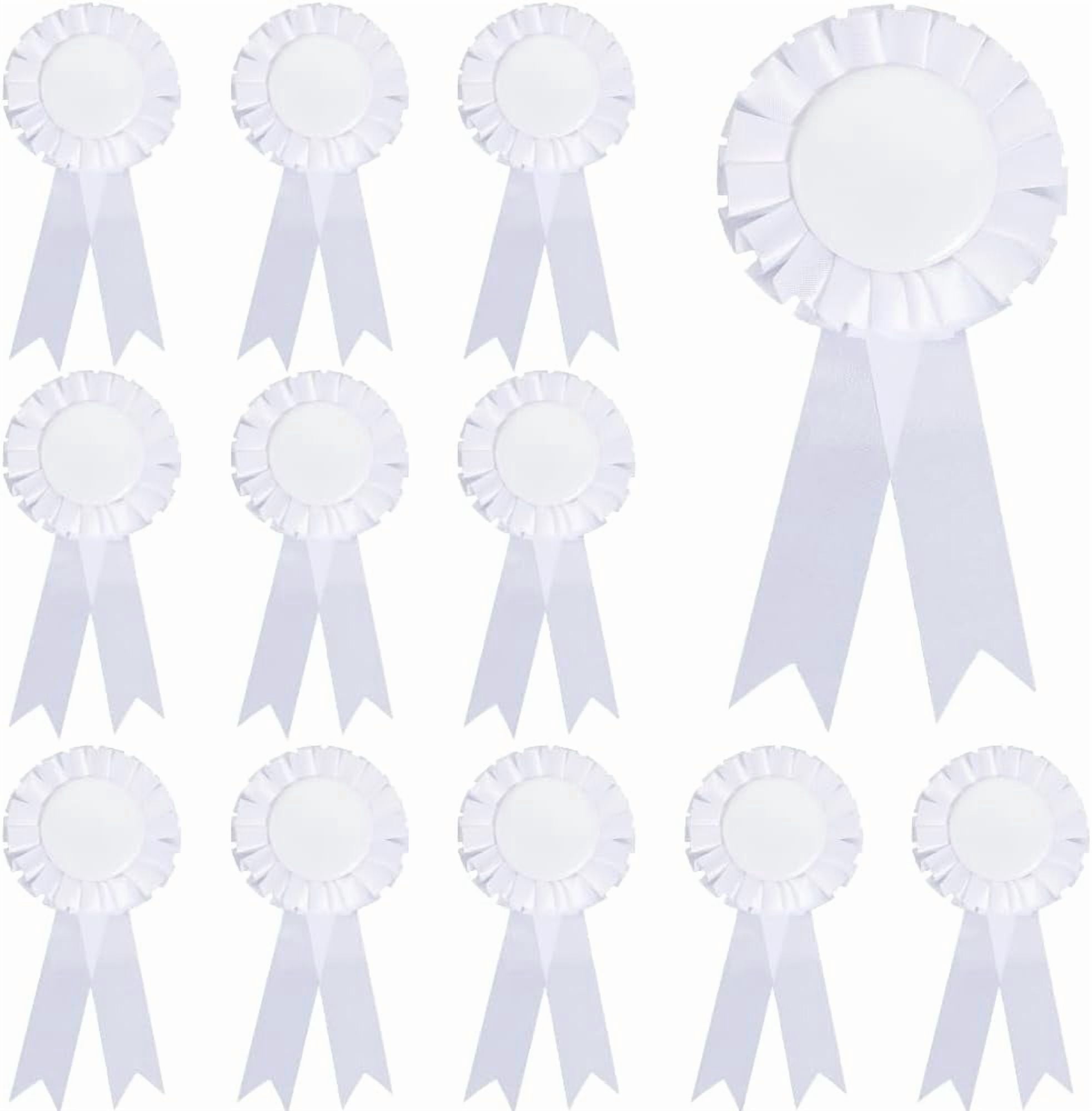 Bdf Button Ribbon 1 Set 12Pcs Award Ribbon Shape Tinplate Badge Pins Blank Button Pin ...