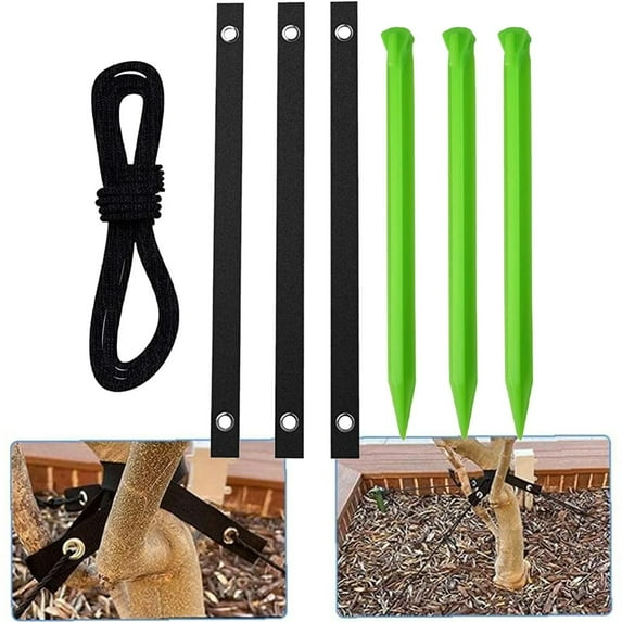 1 Set 12in Tree Staking Kit - Comprehensive Package with Stakes, Support Systems, and Upgraded Rope - for Stabilizing and Straightening Young Trees Kits Fixing Practical For Garden Tools