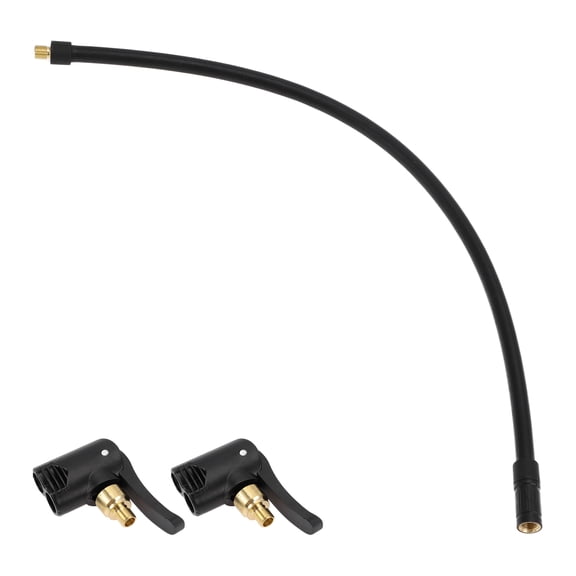 1 Set 15.75" Tire Inflator Extension Tube with Undeflatable Air Chuck 0.305inx32TPI for Car Motorcycle