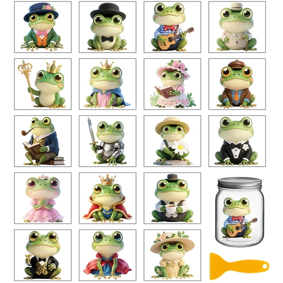 1 Set 18Pcs Plastic Silhouette Paper for Lighting Decoration Paper Cut Light Box Frog 100x90mm