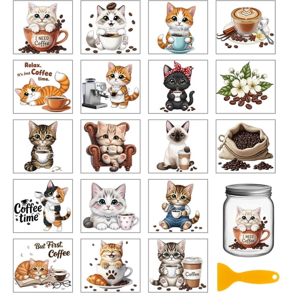 1 Set 18Pcs Silhouette Paper for Lighting Decoration Paper Cut Light Box Cat Shape 100x90mm for DIY