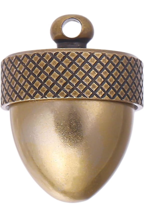 1 Set 1Pc Brass Pendants Nut Charms Antique Bronze 25.5x19mm Hole: 2.5mm