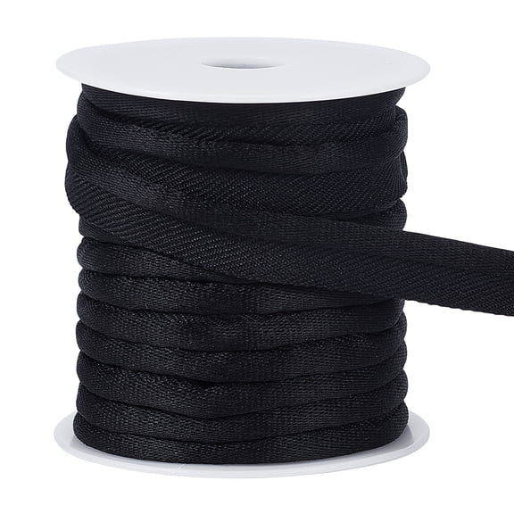 1 Set 1Pc Polyester Twist Lip Cord Trim Upholstery Trim Edge Sewing Piping Cord for Curtain Sofa Decoration Black 5/8 inch(15mm) about 10