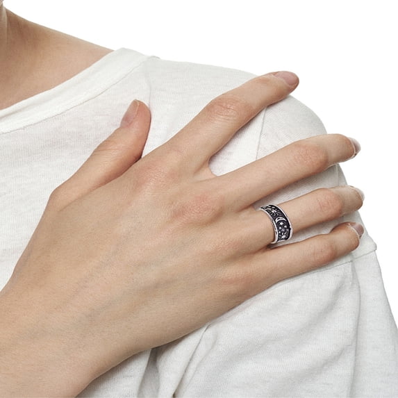 1 Set 1Pc Stainless Steel Finger Rings for Women Men Sun & Moon & Star ...